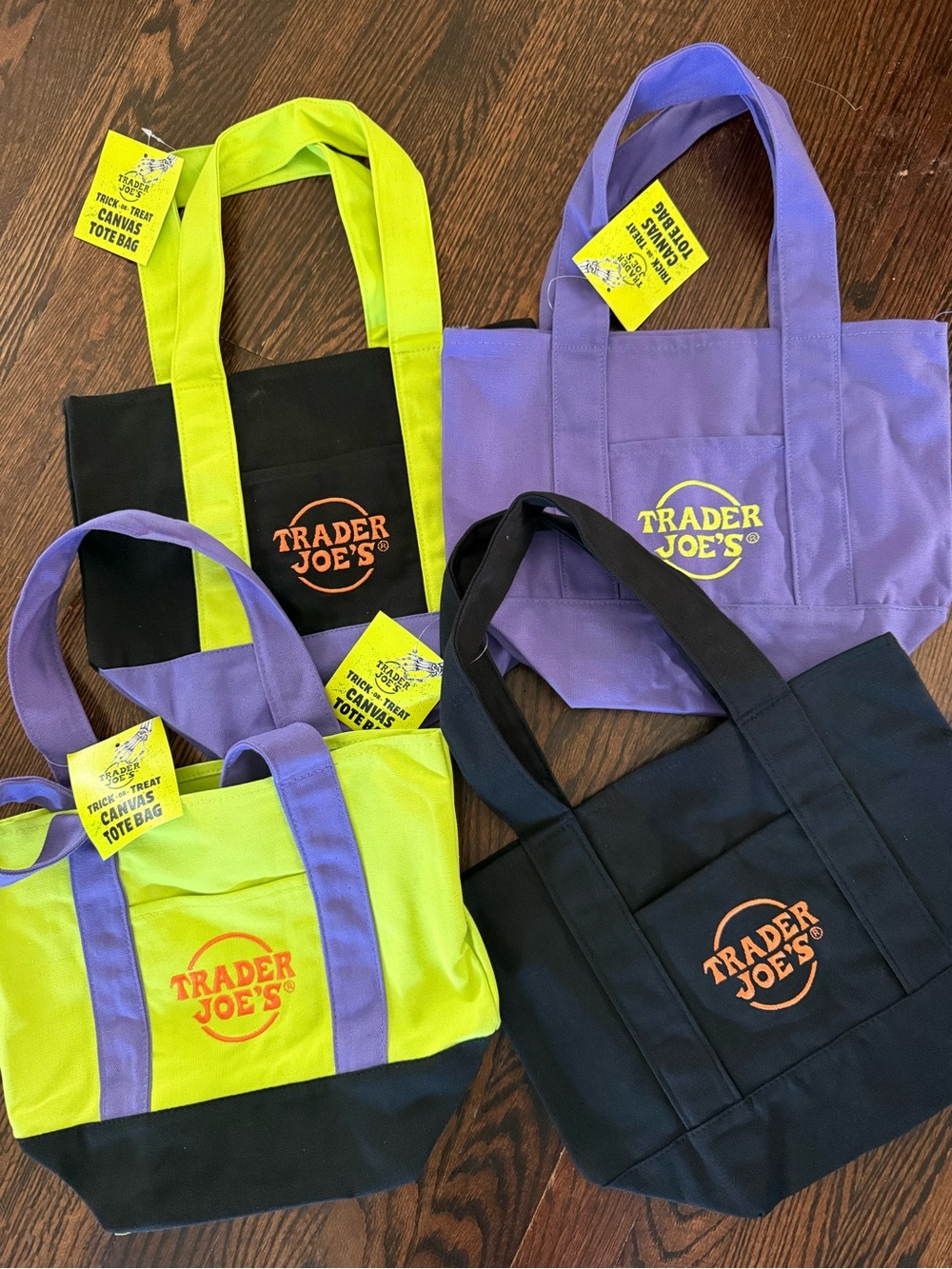 4 Fall Trader Joe's Mini Canvas Tote Bags